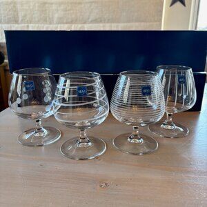 Mikasa Vintage Cheers Brandy Snifters 4 NIB